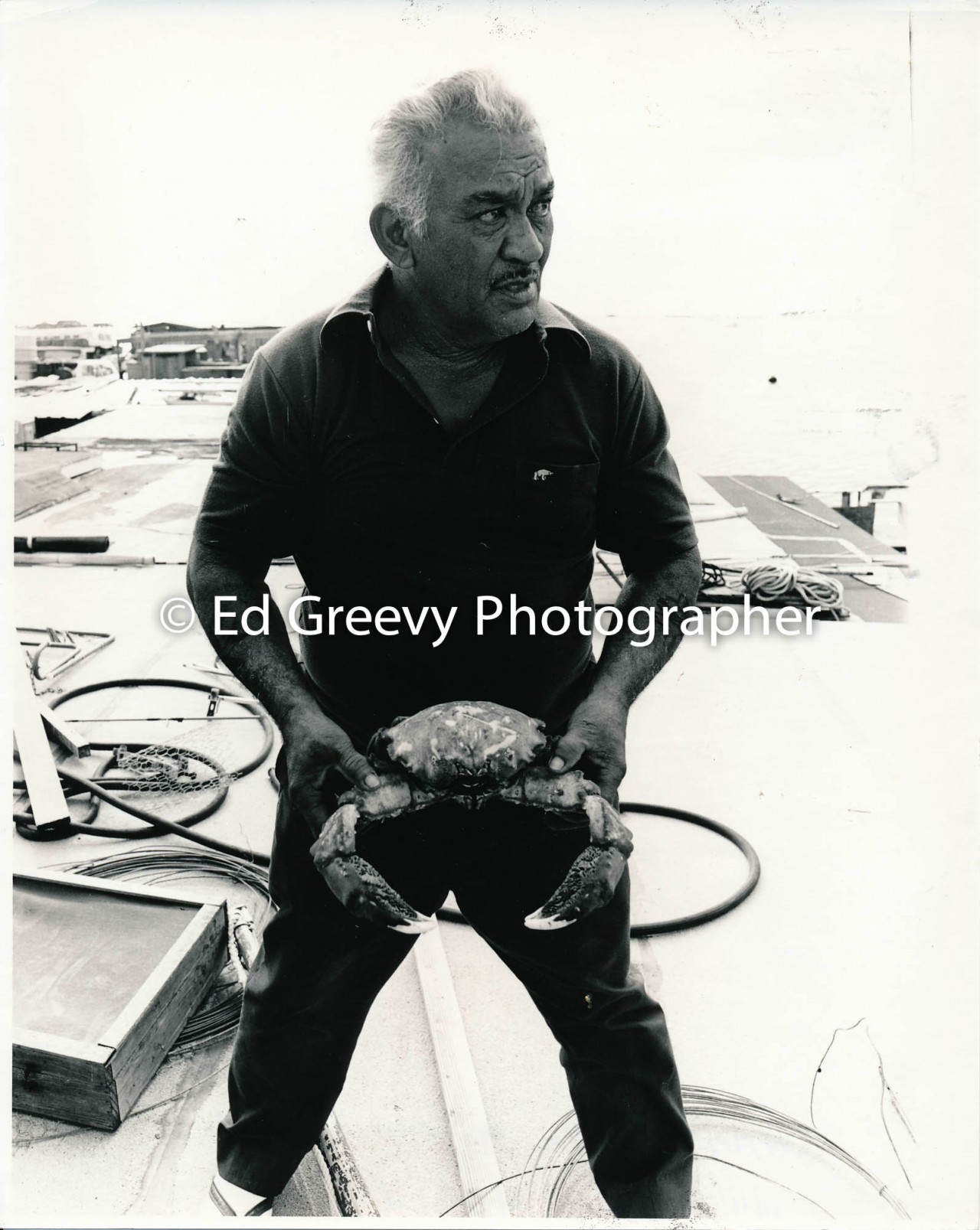 Sand Island fisherman and WWII veteran, Clement Apollo (11 November 1979) Negative: 4091-4-11 | Ed Greevy Photographer