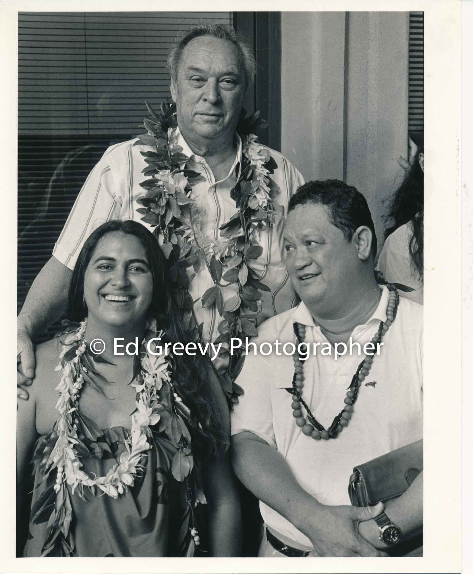 Lilikalā Kameʻeleihiwa and John Dominis Holt (November 2, 1990) Negative: 7019