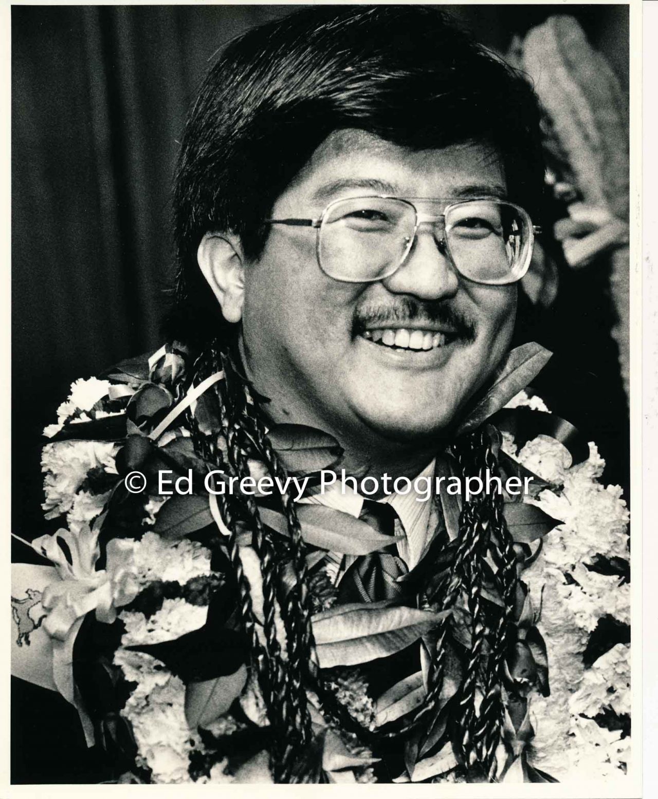 State House member Roland Kotani on opening day of the Hawaiʻi State Legislature. 1988