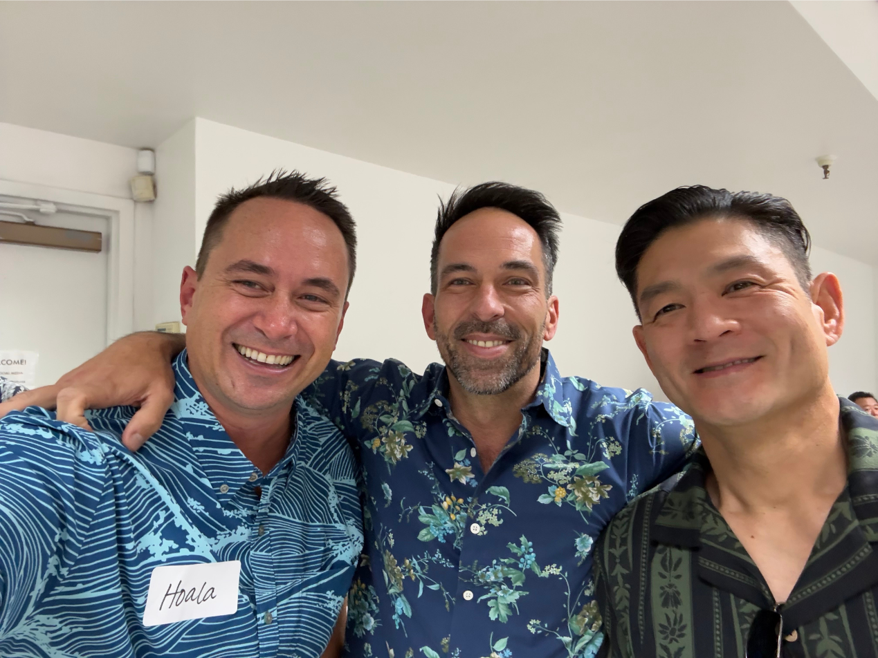 Jason Sims and Davy Chang surprised me by flying from CA in stealth mode to attend my Dad's serivces.