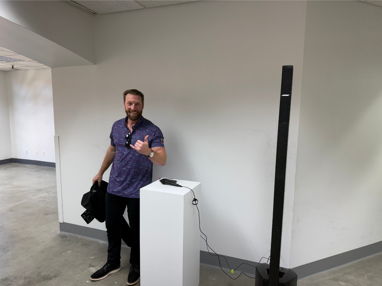 My close friend and co-worker Greg Hoffman flew in for the services. DJ Hoff