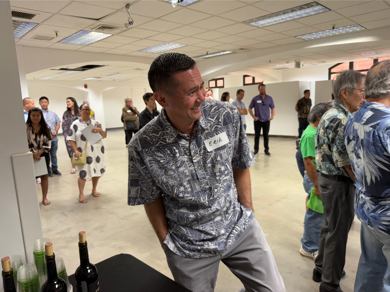 During a playoff game our Sophomore year, my dad filmed Erik Miyashiro lay down a one-handed suicide squeeze bunt against Pearl City High School. We went on to win that game.