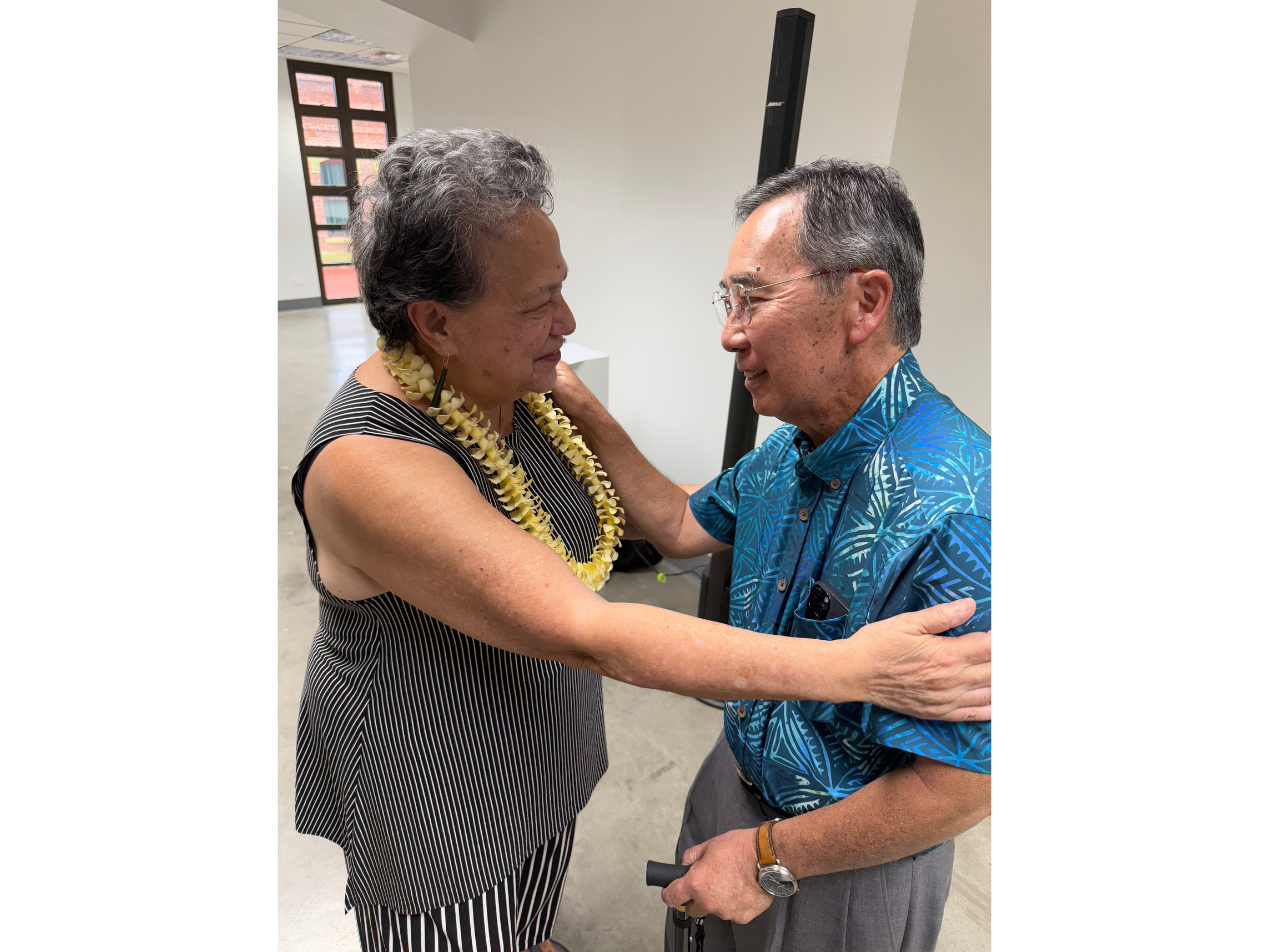 My Mom greeting Floyd Takeuchi